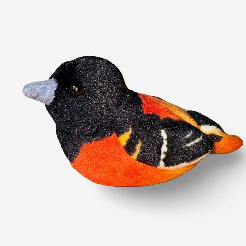 Wild Republic Audubon Bird Baltimore Oriole Orange Black Plush Stuffed Animal
